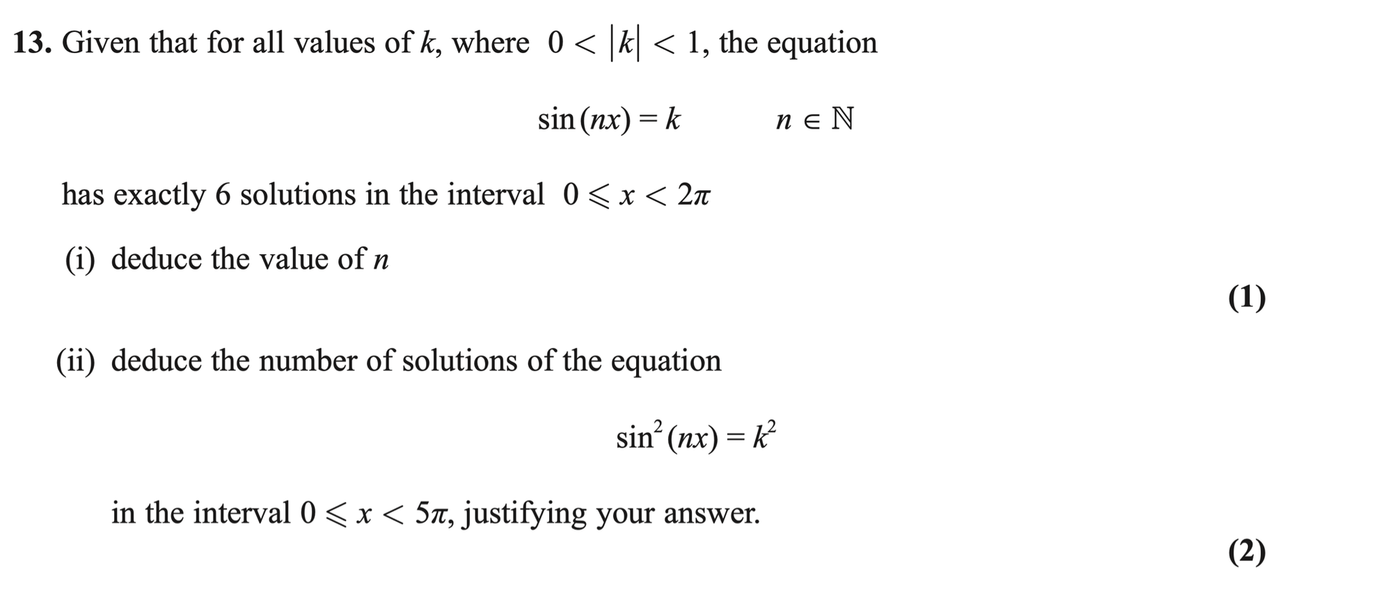 Q13 - Edexcel A-Level Maths Paper 2 June 2025