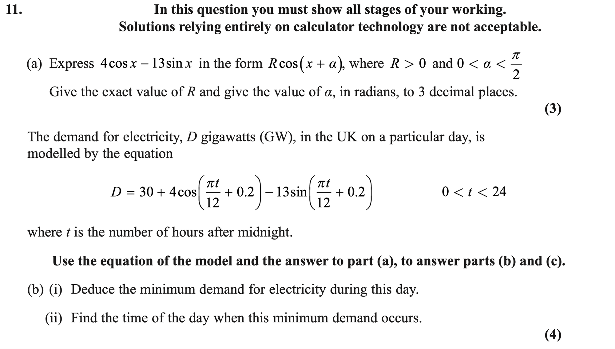 Q11 - Edexcel A-Level Maths Paper 1 June 2026