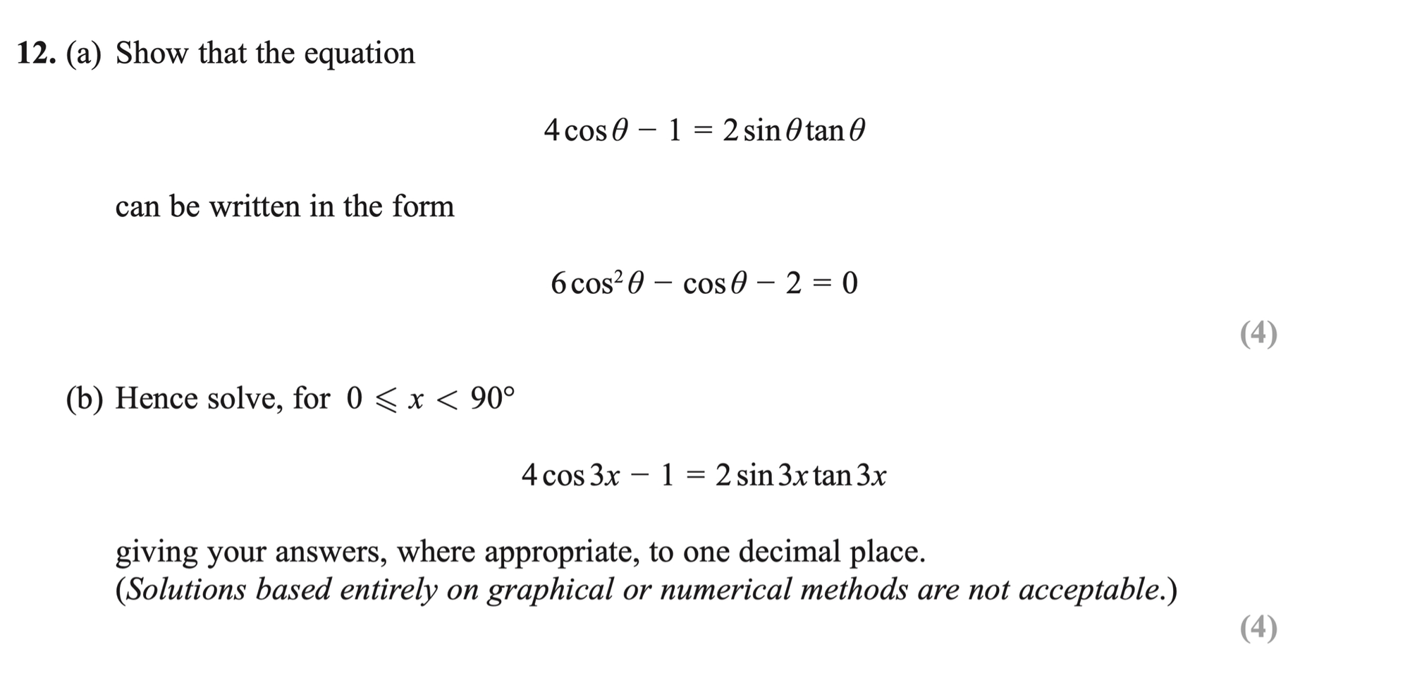 Q12 - Edexcel AS-Level Maths Paper 1 June 2018