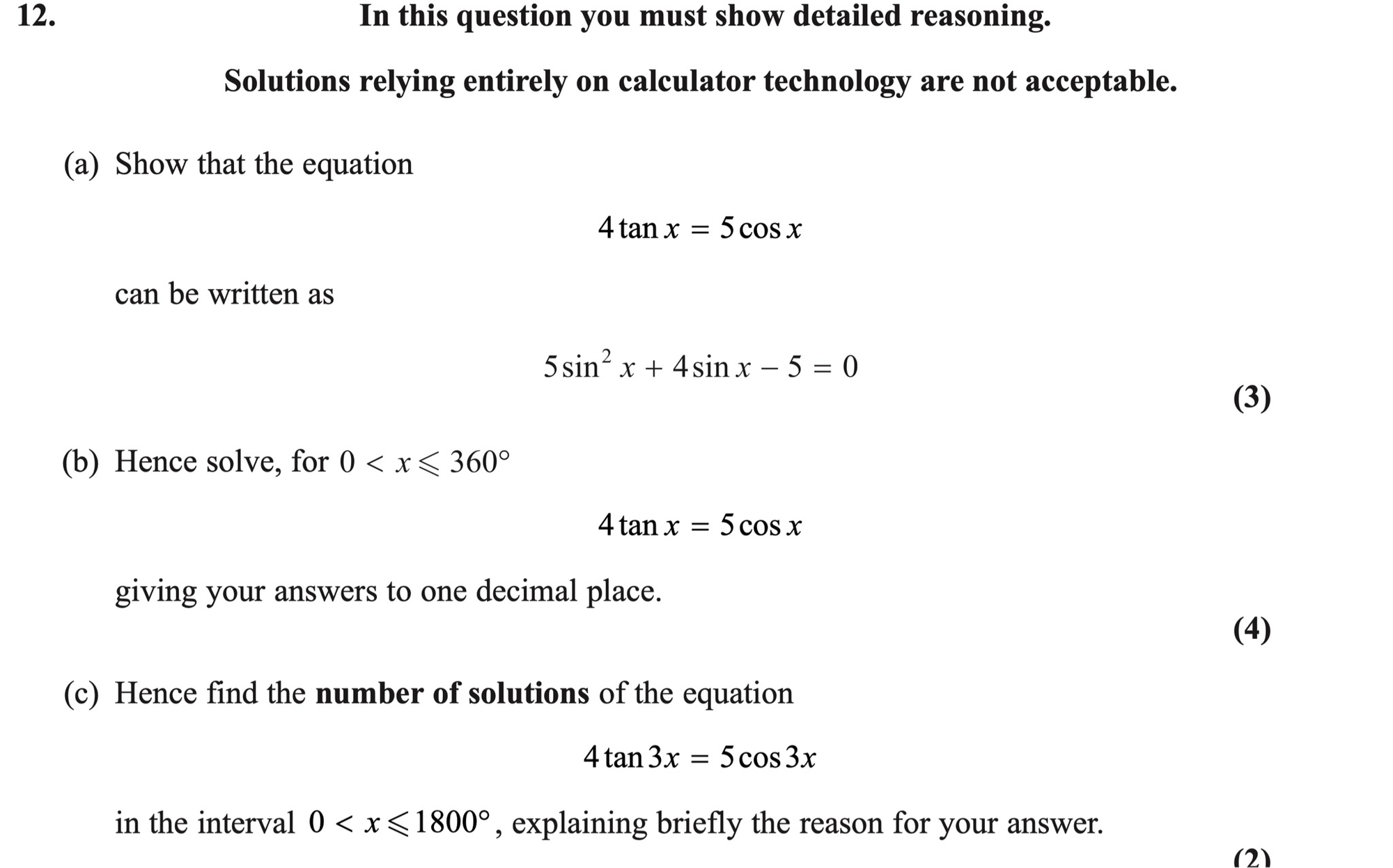 Q12 - Edexcel AS-Level Maths Paper 1 June 2023