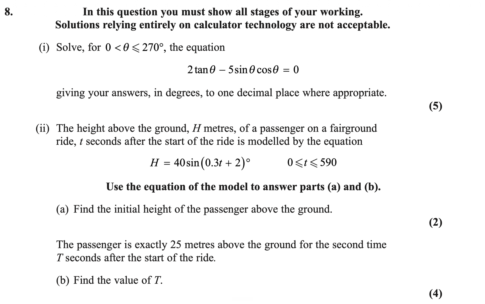 Q8 - Edexcel AS-Level Maths Paper 1 June 2026