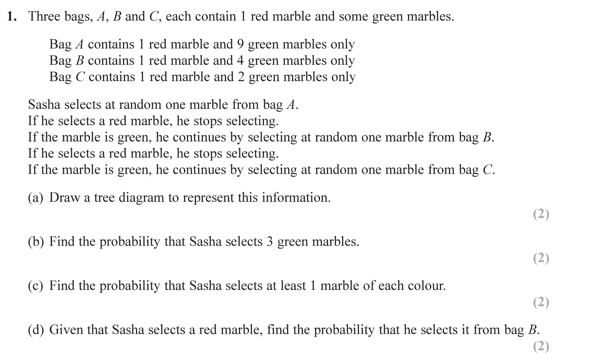 Q1 - Edexcel A-Level Maths Paper 3 June 2019