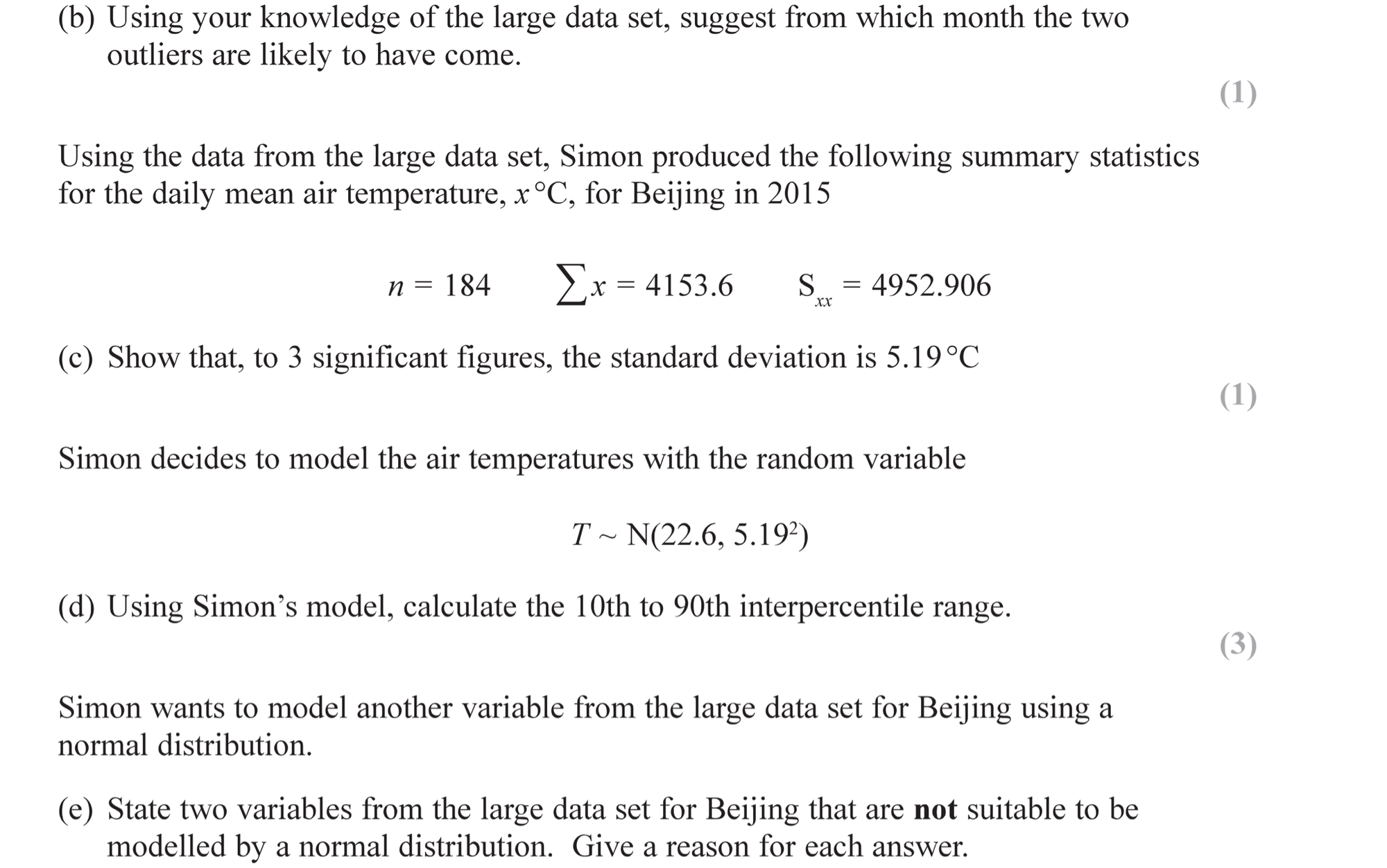 Q2 - Edexcel A-Level Maths Paper 3 June 2019