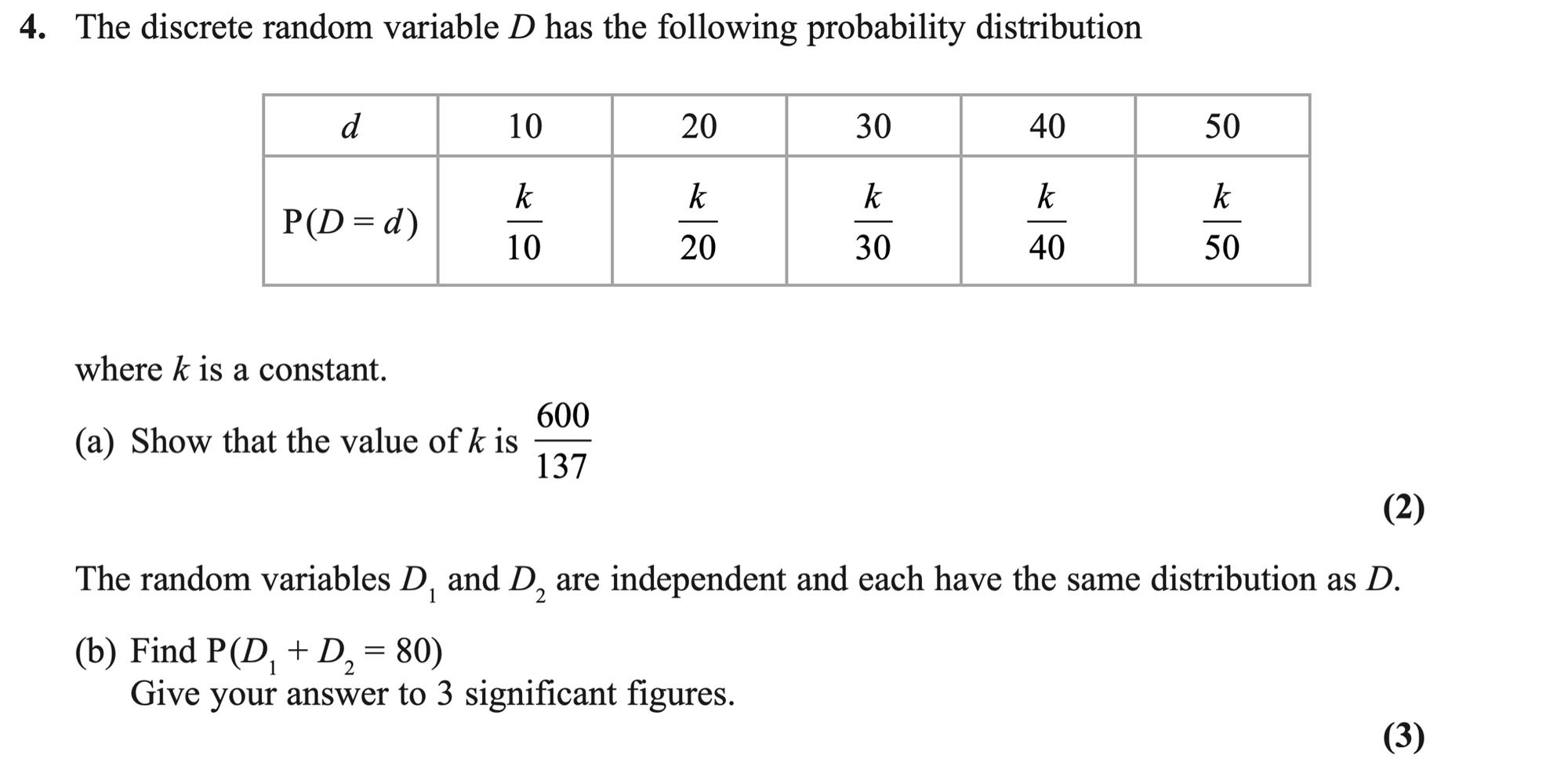 Q4 - Edexcel A-Level Maths Paper 3 June 2020