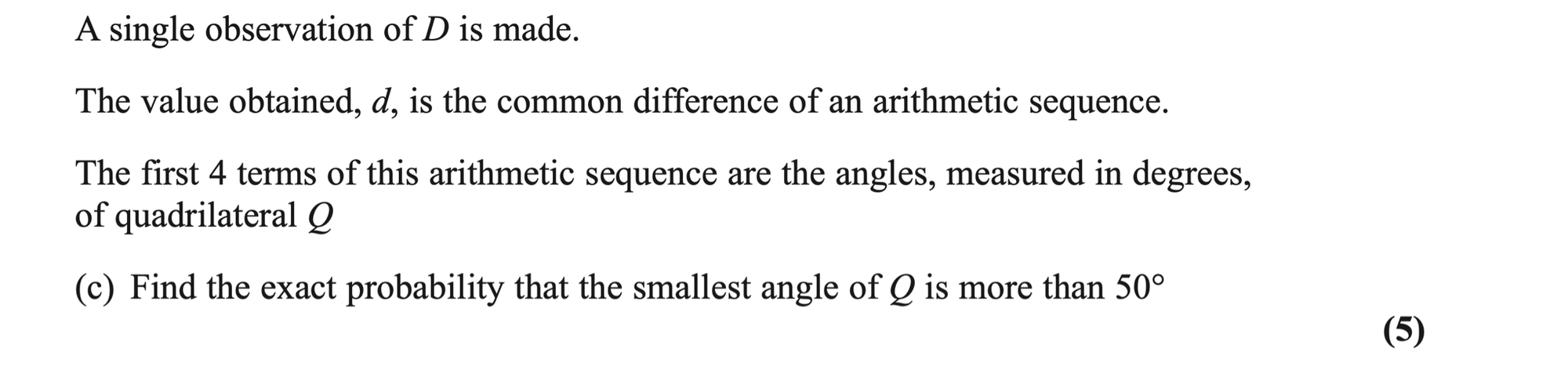 Q4 - Edexcel A-Level Maths Paper 3 June 2020