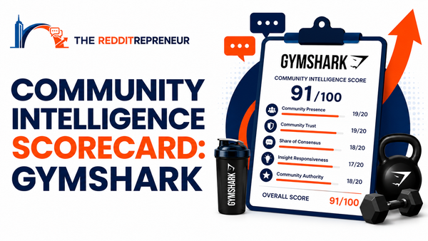 The Redditrepreneur Community Intelligence Scorecard: Gymshark
