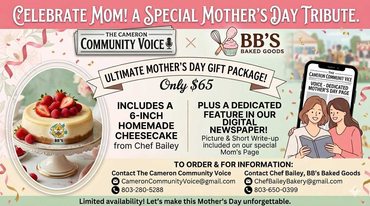 Celebrate Mom in the Cameron Community Voice!
