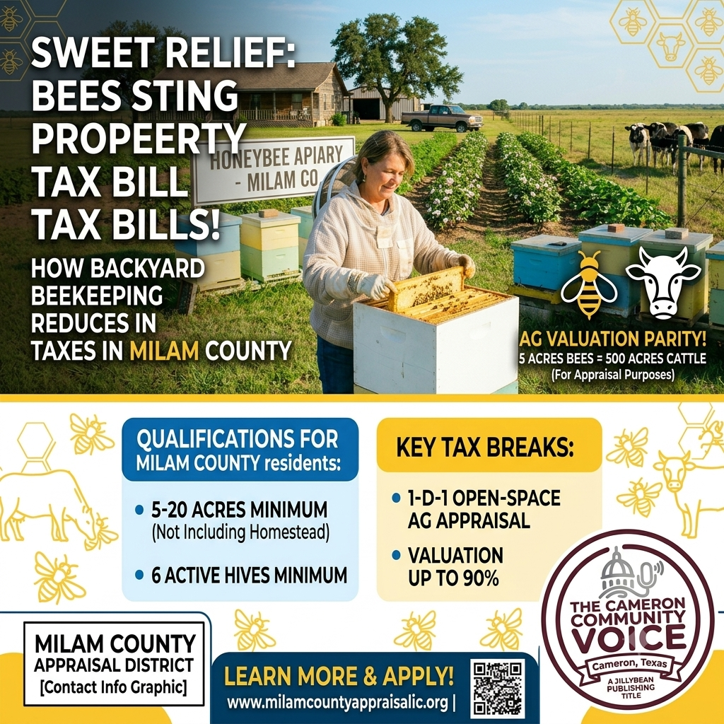 Sweet Relief: How Backyard Beekeeping Stings Property Tax Bills in Milam County