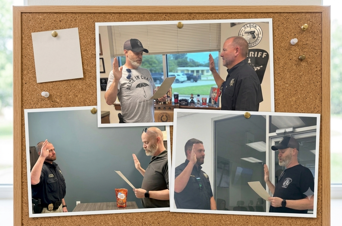 Rockdale Officers Sworn In as New Sheriff's Reserve Deputies