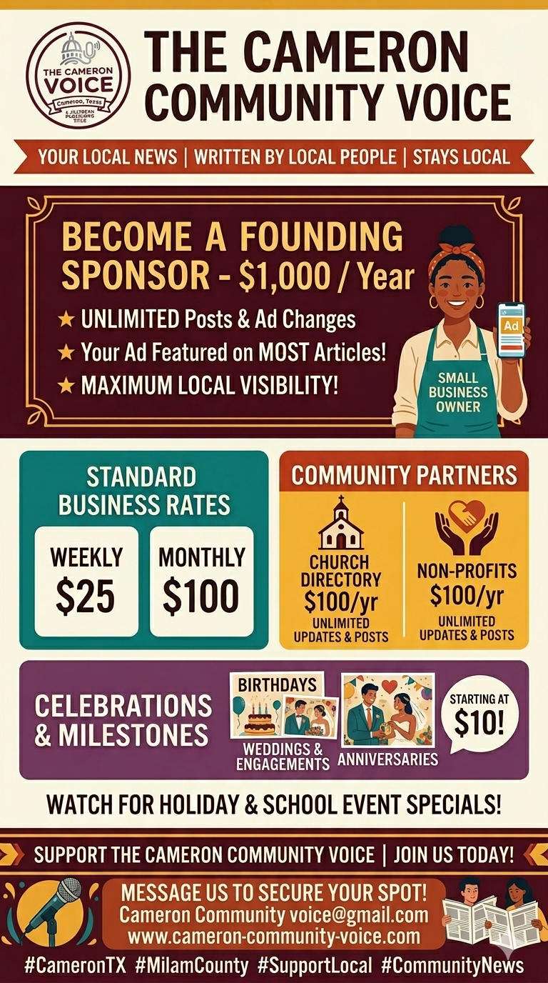 Amplify Your Voice: Why Advertising with The Cameron Community Voice is the Best Move for Your Business