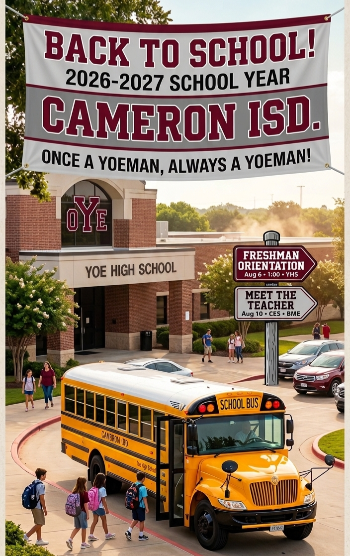 Cameron ISD Gears Up for the 2026–2027 School Year: Essential Dates and Deadlines for Parents