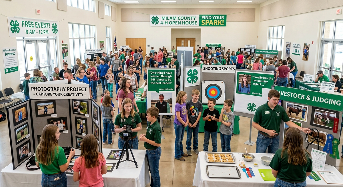 Find Your Spark at the Milam County 4-H Open House!