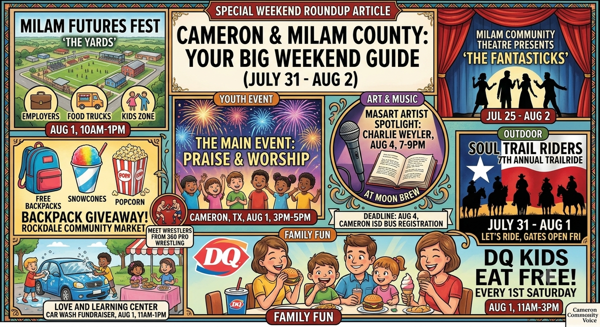 What’s Happening Around Milam County This Weekend!