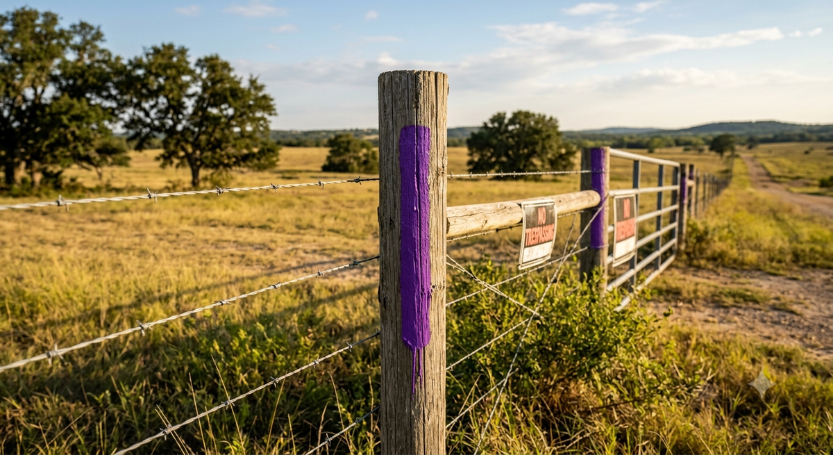 Did You Know? A Purple Stripe in Texas Means 'Keep Out'
