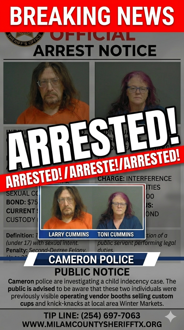 TWO ARRESTED FOLLOWING CAMERON POLICE INVESTIGATION