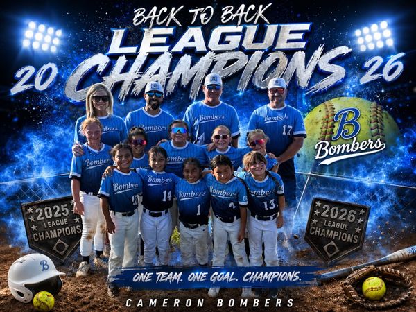 Dominance in the Dirt: Cameron Bombers 8U Secure Back-to-Back Undefeated Championships