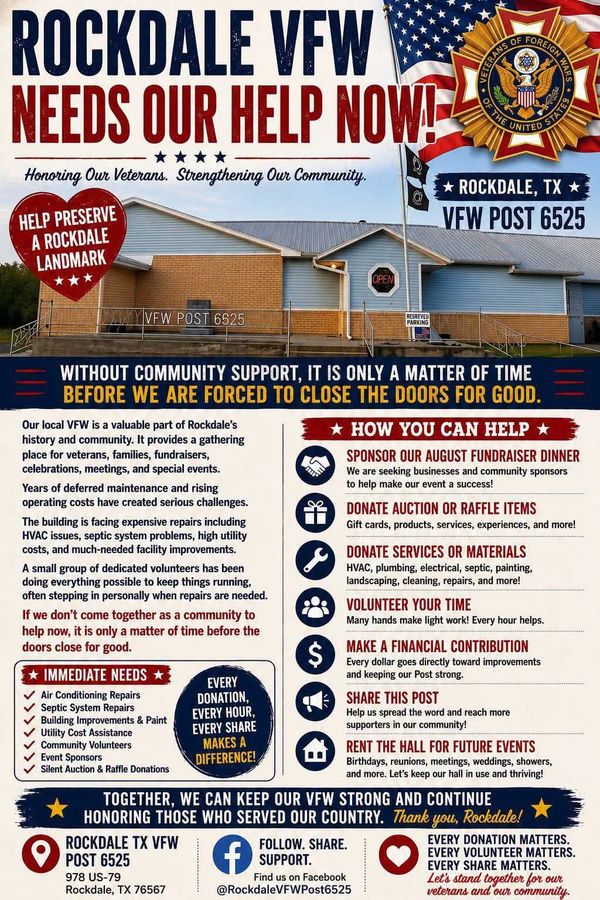 A Landmark at Risk: Rockdale VFW Sounds Urgent Alarm for Community Rescue