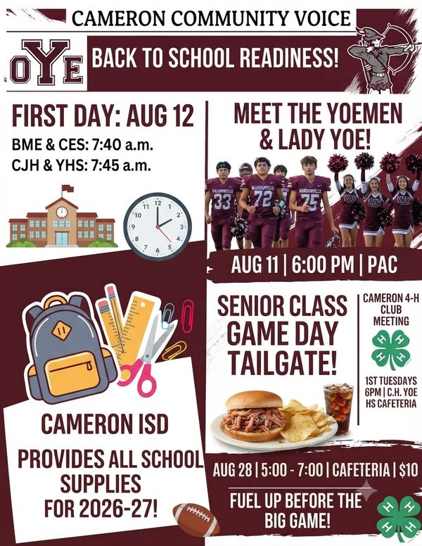 Back to School Readiness: Getting Ready for a Great Year at Cameron ISD!