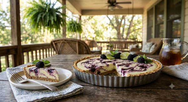A Truce with the Sun: Chilled Key Lime & Blackberry Icebox Tart