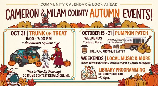 Autumn Takes Center Stage: What’s Happening Around Cameron and Milam County
