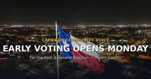 Early Voting Opens Monday for the Nov. 3 General Election