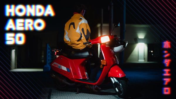 Red 1985 Honda Aero 50 scooter youtube thumbnail