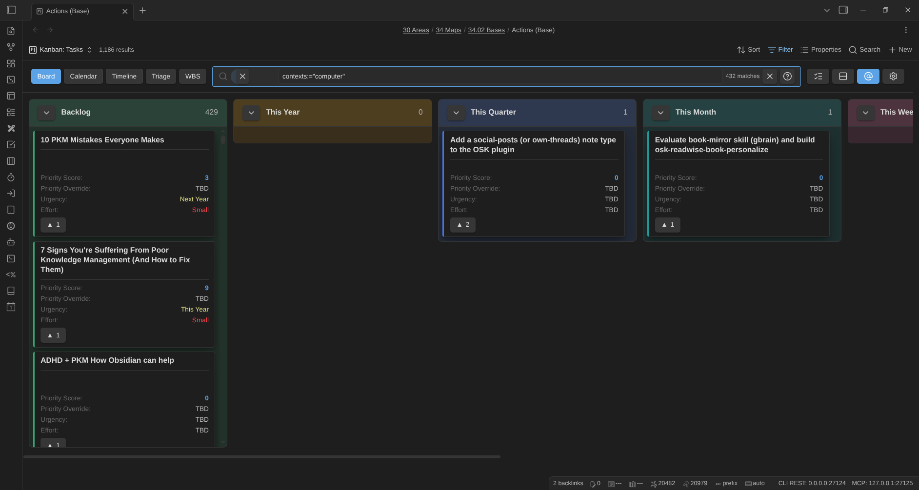 2026-07-18 - Kanban Action Planner plugin for Obsidian - contexts