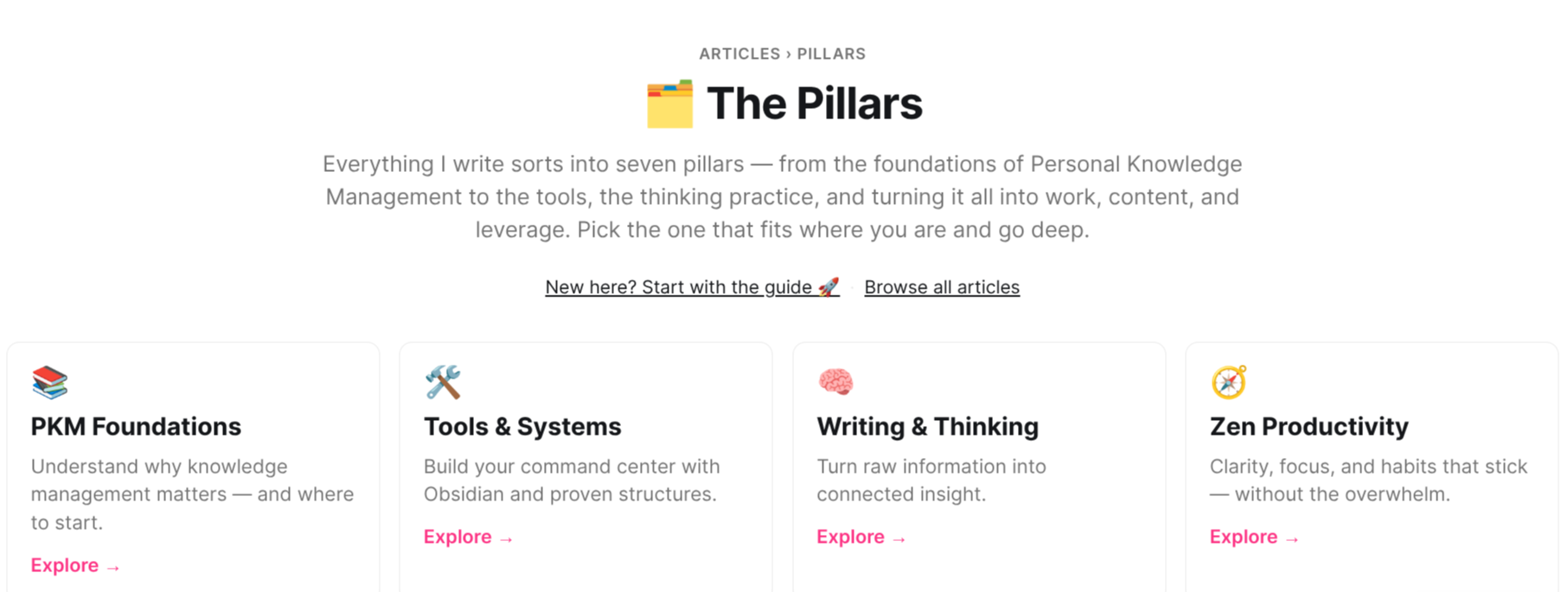 The pillars page.