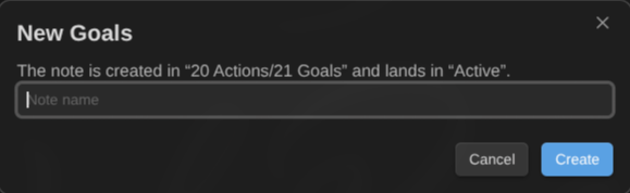 The same thing on a goals board. It works for any note type.