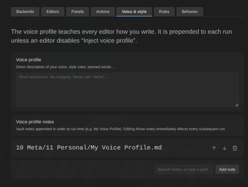 Define your own voice and style.