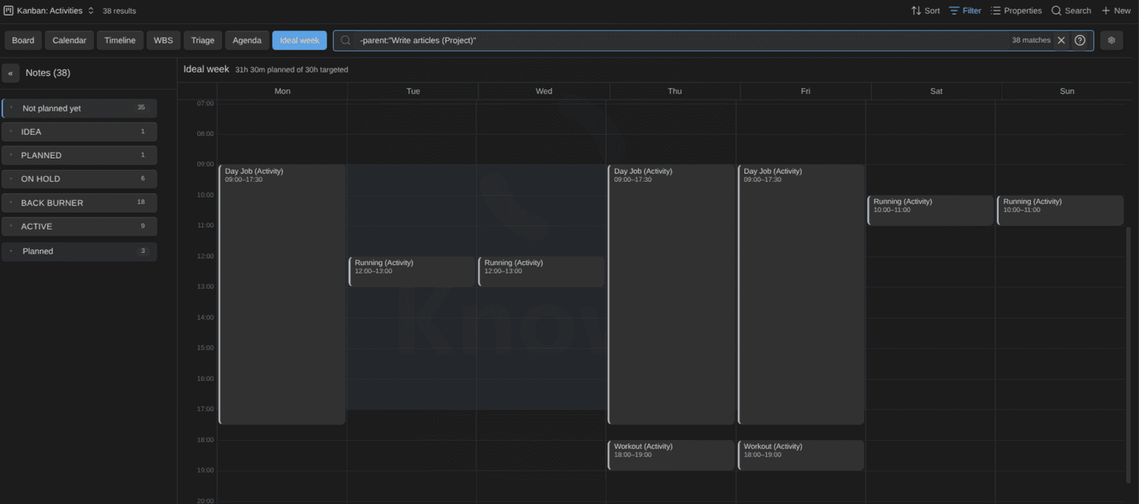 Design your ideal week