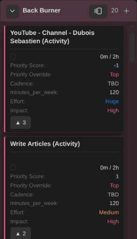 2026-09-10 - Kanban Action Planner plugin for Obsidian - budget ring
