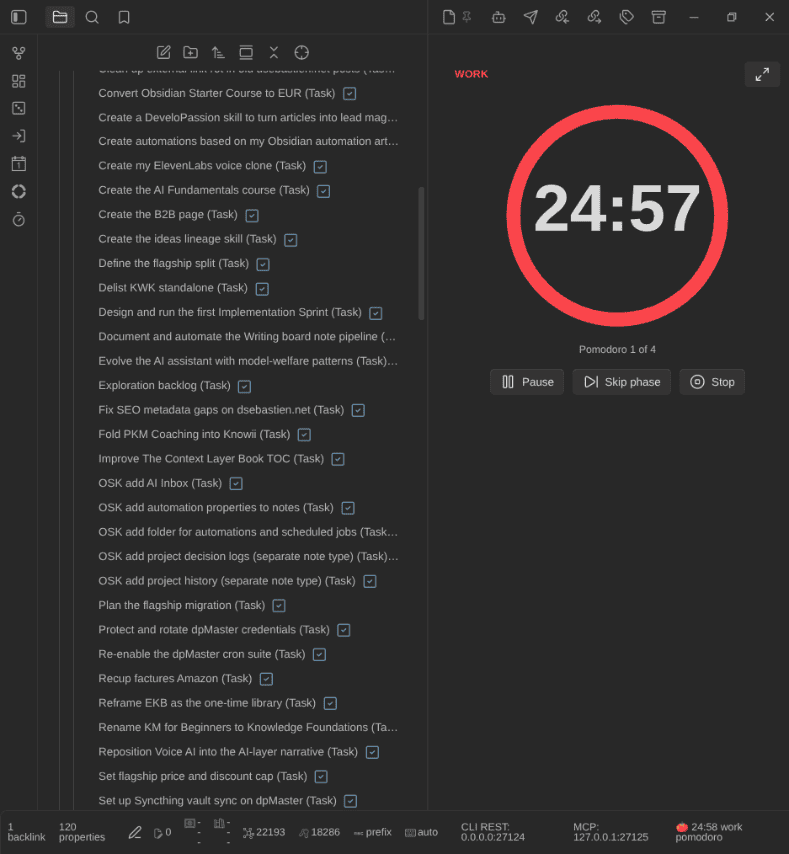 2026-09-22 - Kanban Action Planner plugin for Obsidian - pomodoro timer