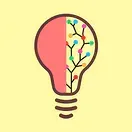 Lightbulb split into brain and tree branches, symbolising a community of lifelong learners
