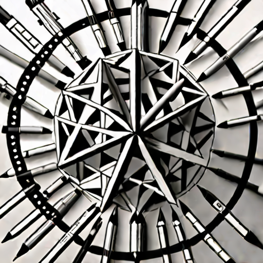 Intricate geometric compass rose representing a structured personal knowledge system