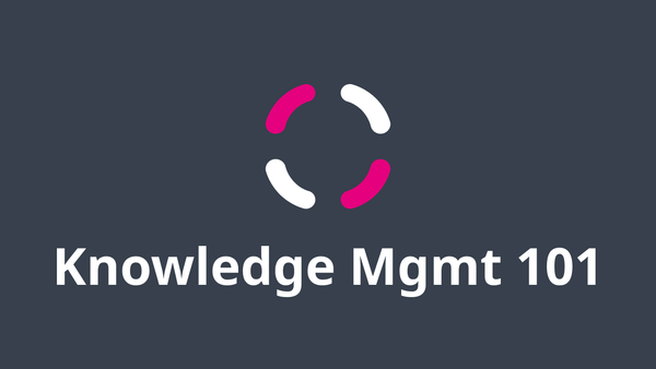 Knowledge Mgmt 101 title card for the free workshop on fixing mental overload