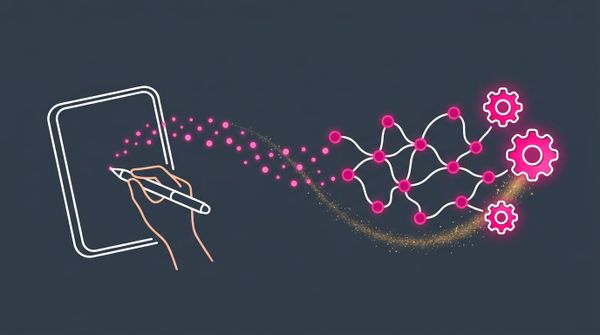 Hand writing on paper flows into a networked knowledge graph and automated gears