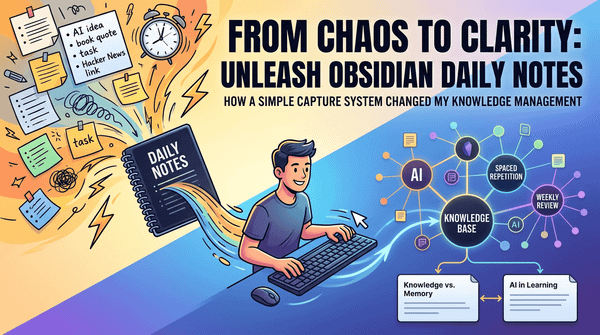 Article cover: daily notes as the single capture system that tames knowledge chaos