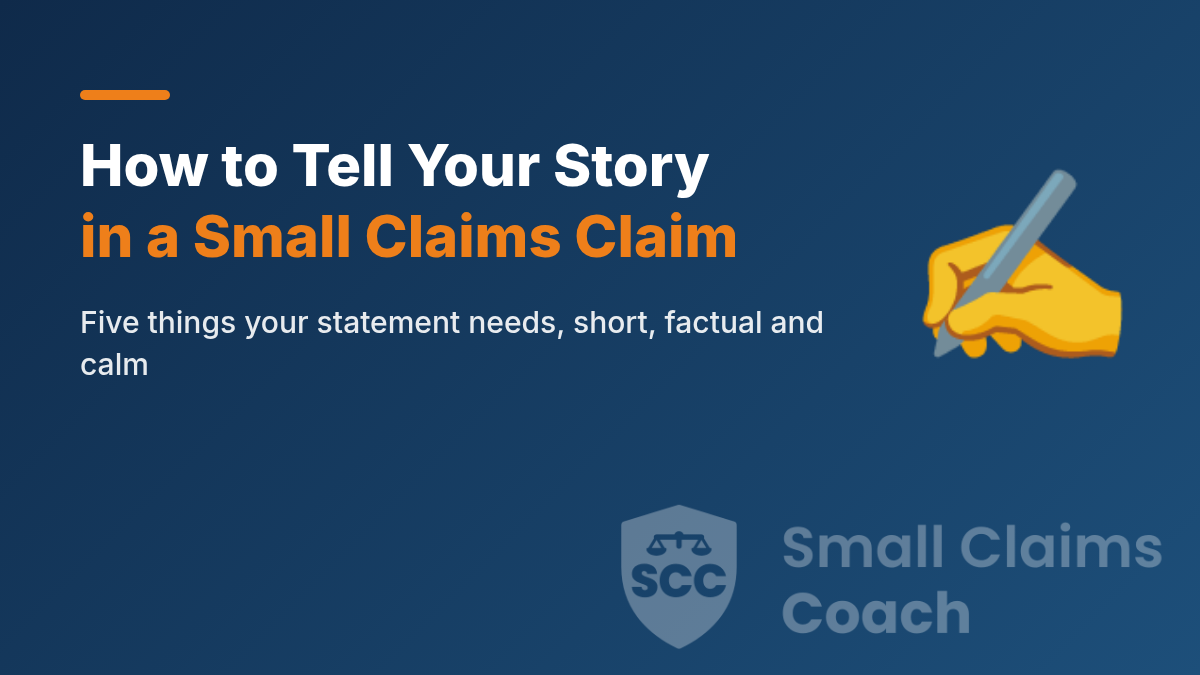 How to tell your story in a small claims complaint statement