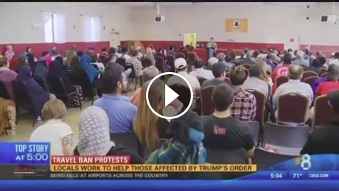 CBS News 8: San Diegans continue protests against Trump's ban (VIDEO)