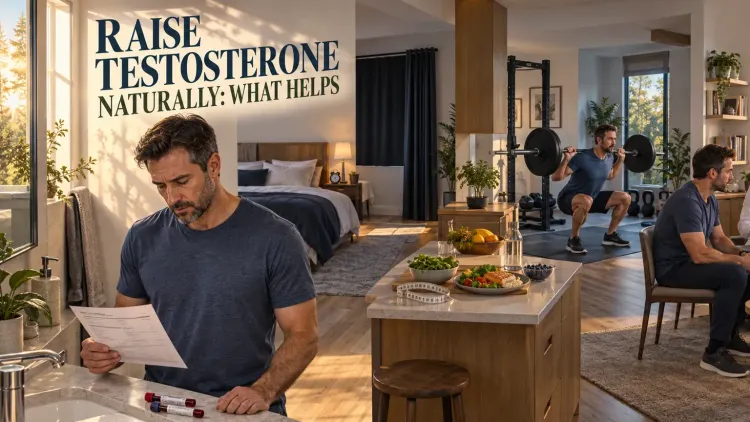 A man's path from repeat hormone testing and better sleep to balanced meals, strength training, less alcohol and a clinician review.