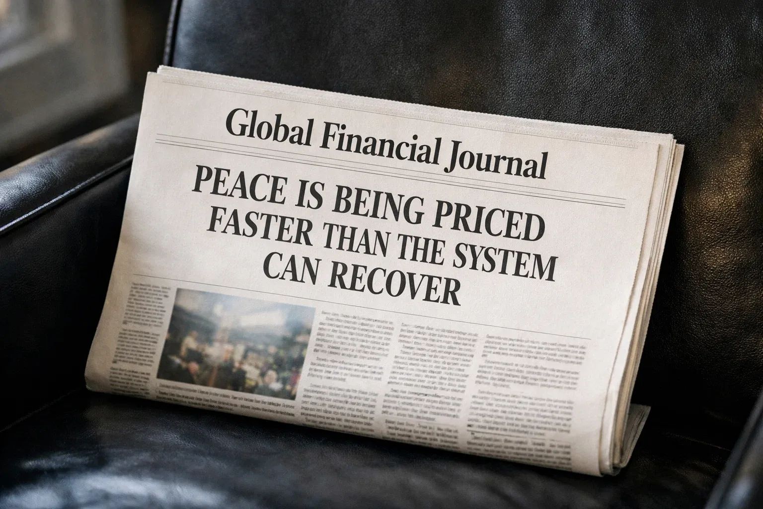 Peace Is Being Priced Faster Than the System Can Recover