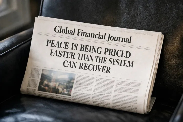 Peace Is Being Priced Faster Than the System Can Recover
