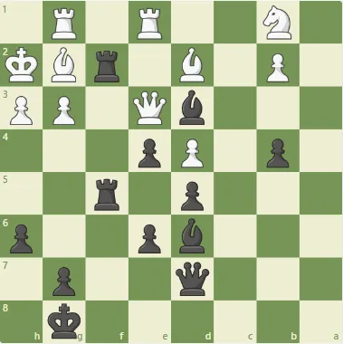 Dacha Tactics #17 - full board light squeeze, featuring a sleeping bishop!