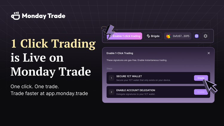 One Click Trading is Live on Monday Trade!