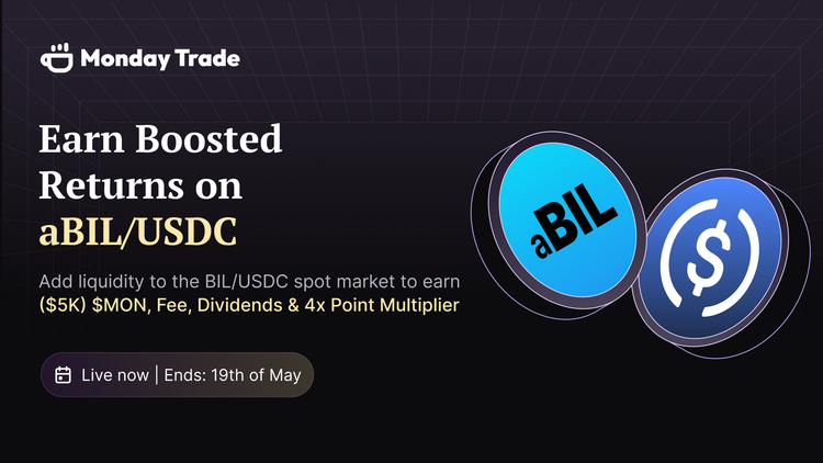 Earn Boosted Returns ($5K MON) When LPing on aBIL/USDC on Monday Trade