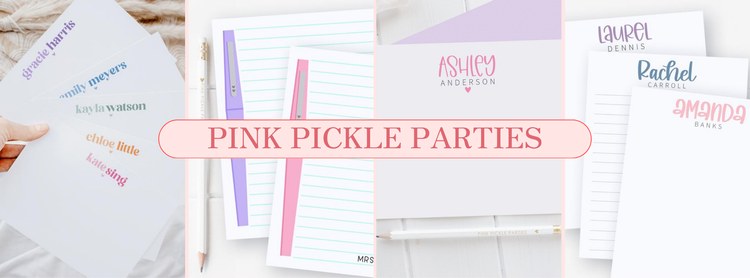 Personalized Notepads & Custom Stationery We’re Loving: Pink Pickle Parties on Jane