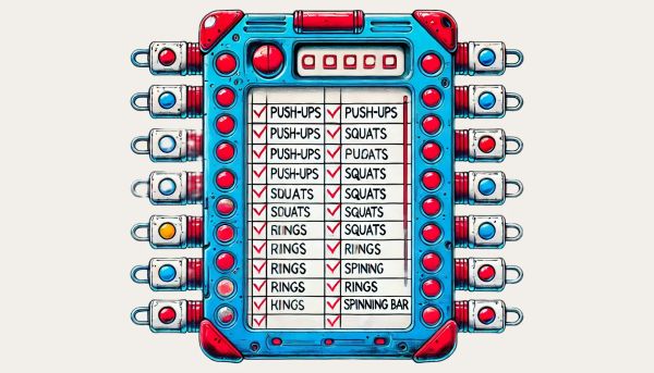 Итак, живой список. Наглядный чек-лист из доски и зажимов