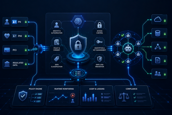 Agentic AI With Sensitive Data: A Control-Plane Architecture for PII, PHI, PCI, and Regulated Workflows