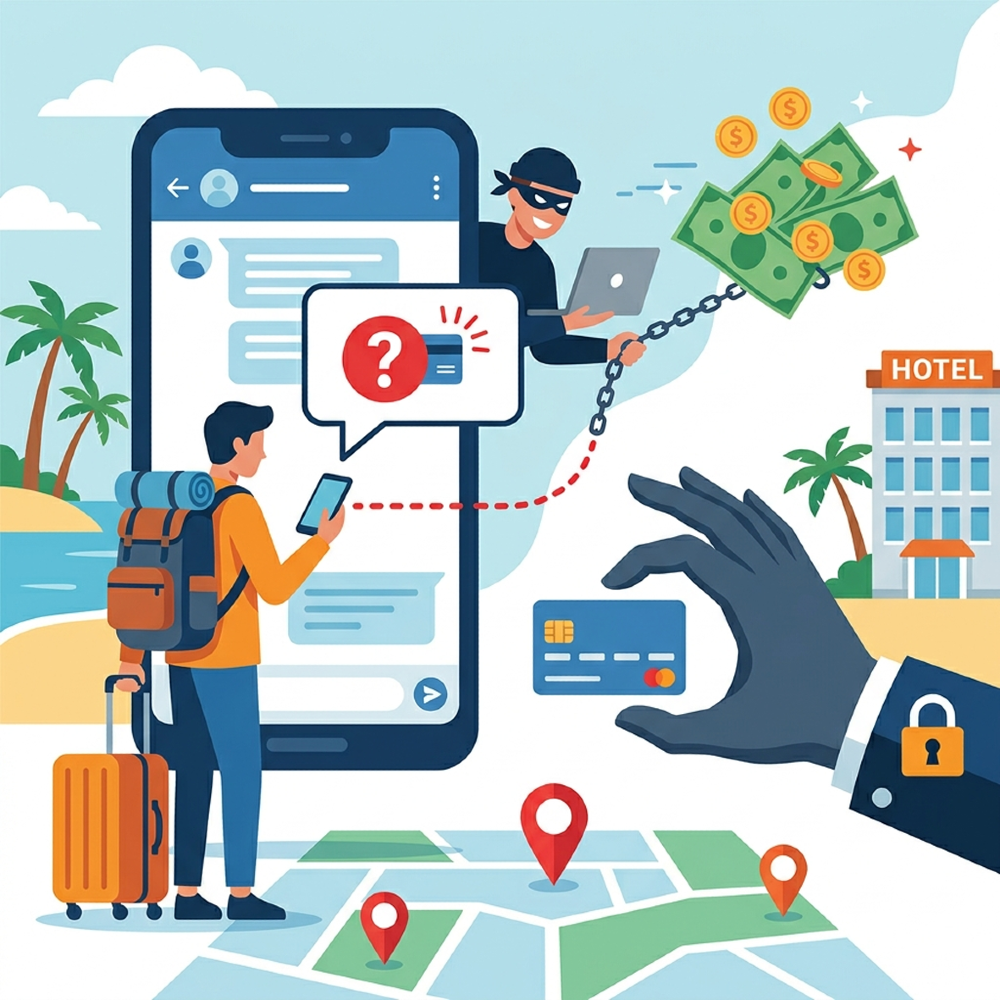 Забронированный вами отель написал вам в чате Booking.com? Это могут быть мошенники...